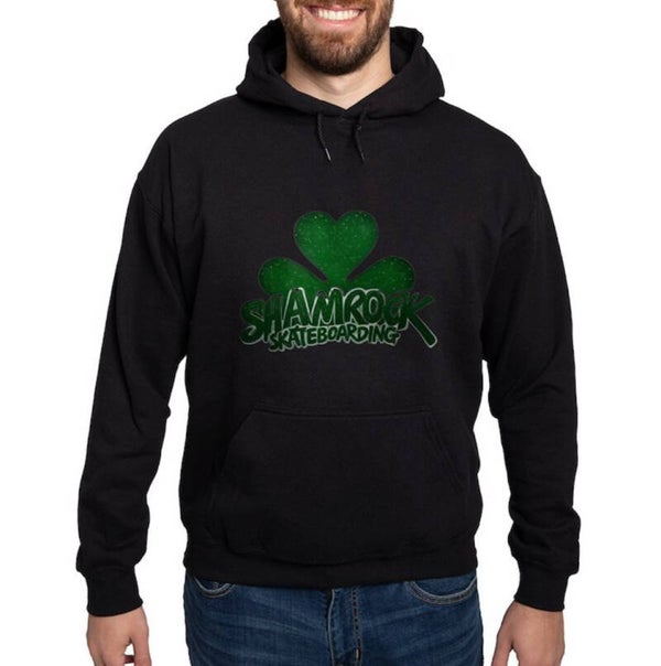 Shamrock Irish Men's Black Hooded Sweatshirt
