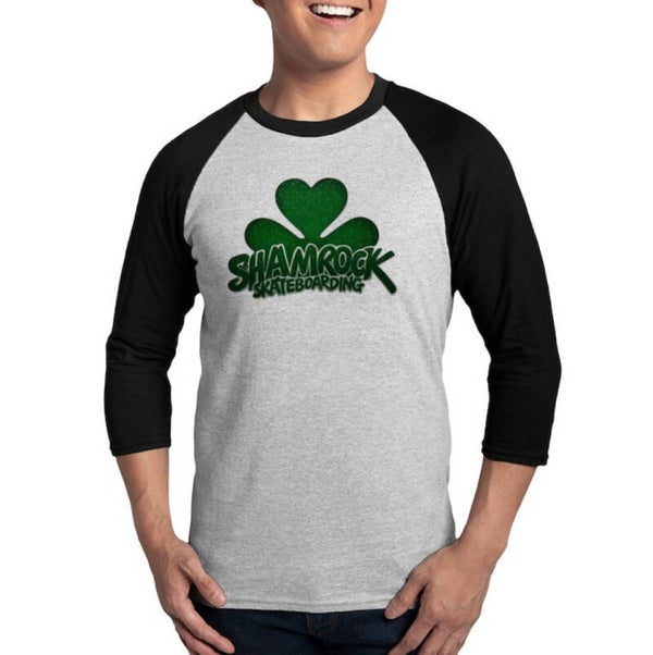Shamrock Irish Men's Heather/Black Baseball Shirt