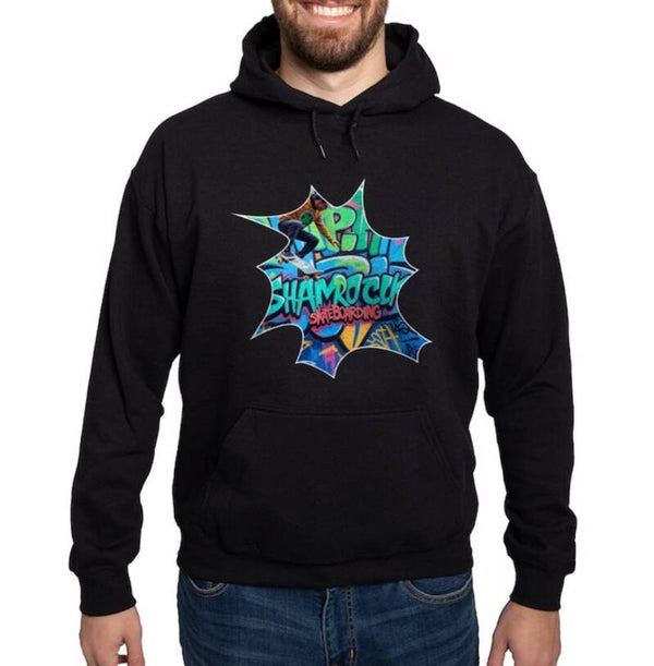 Shamrock Graffiti  Men's Hooded Sweatshirt