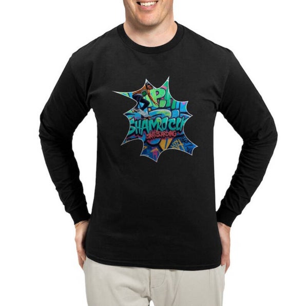 Shamrock Graffiti  Men's Long Sleeve T-Shirt