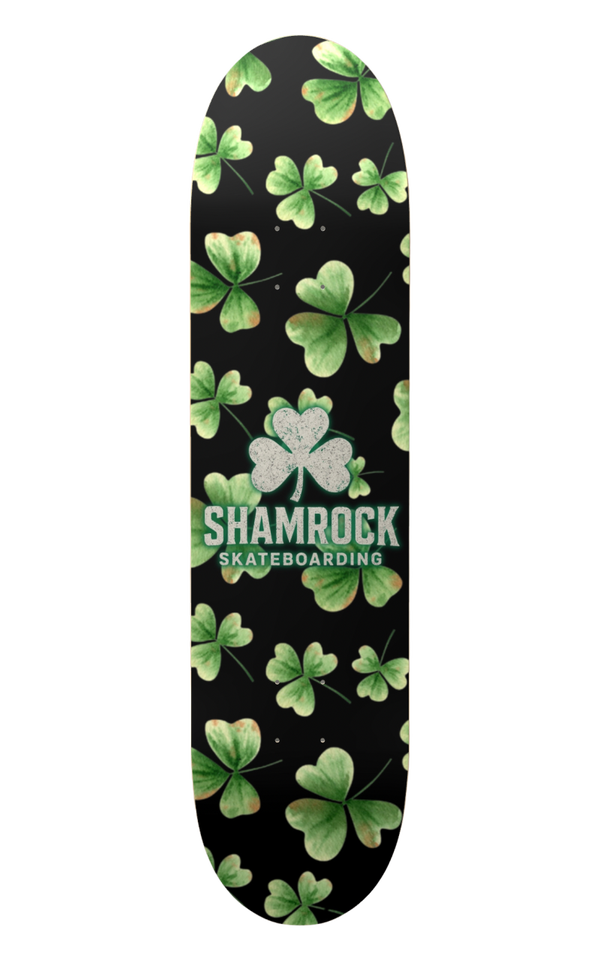 Shamrock Print 8 Inch Skateboard Deck