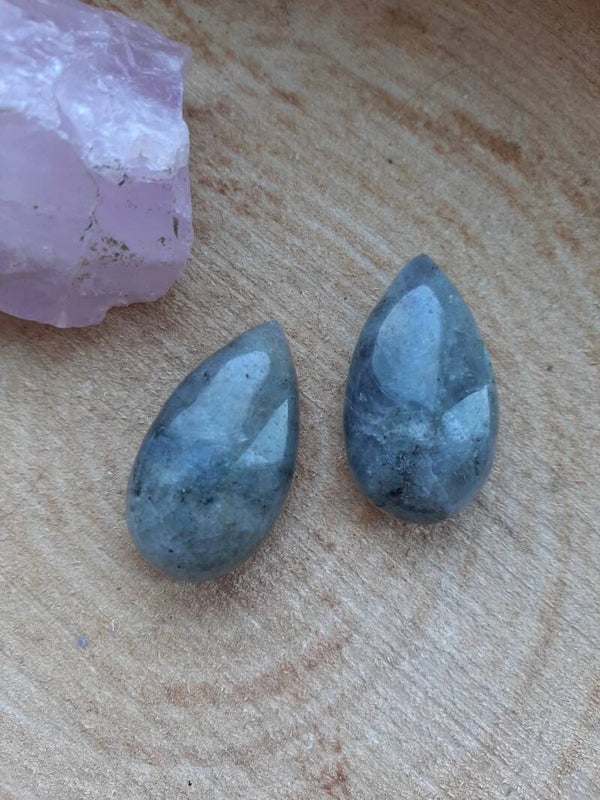 Labradoriet Druppel Hanger Doorboord