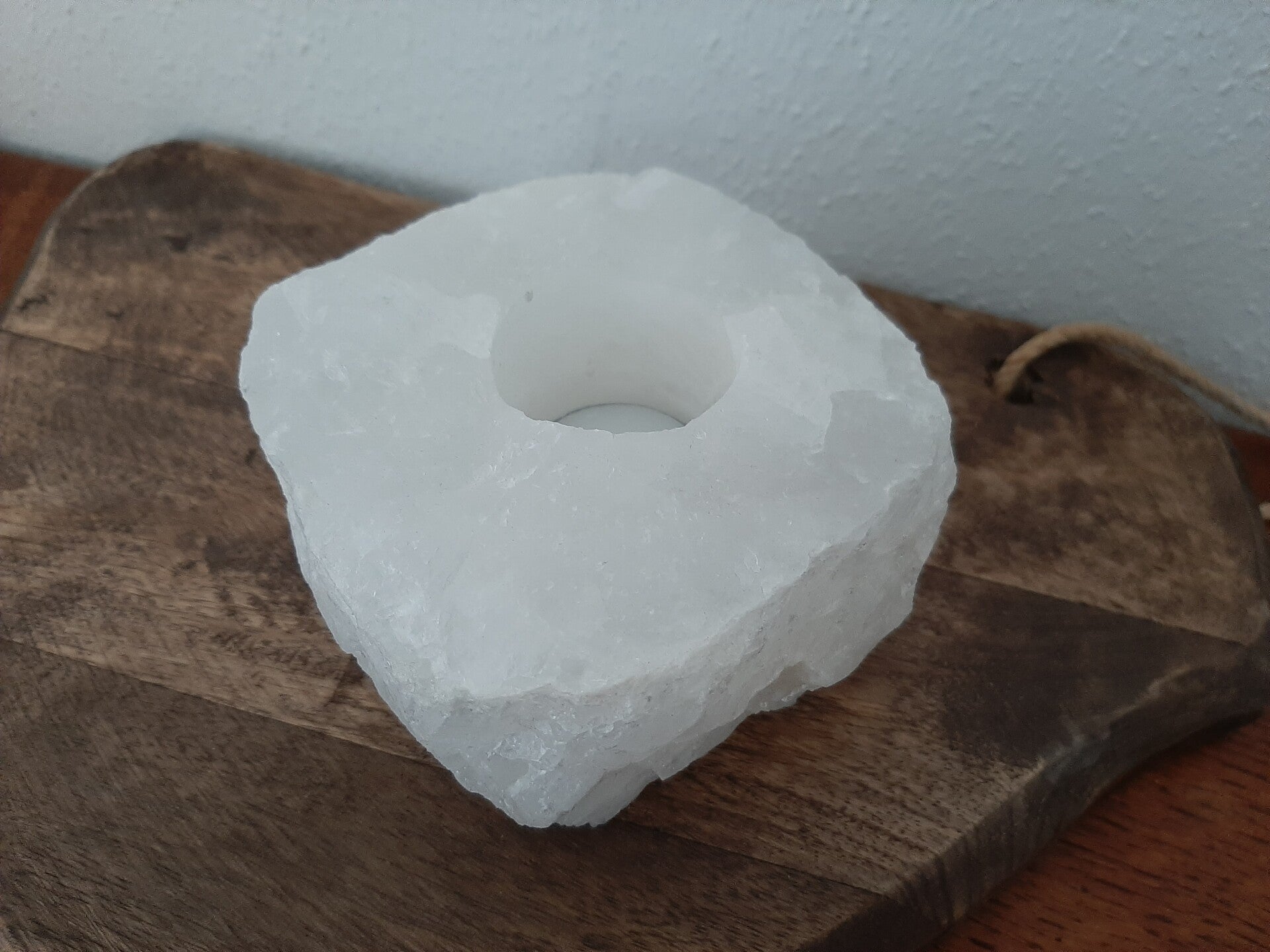 Bergkristal Theelichthouder