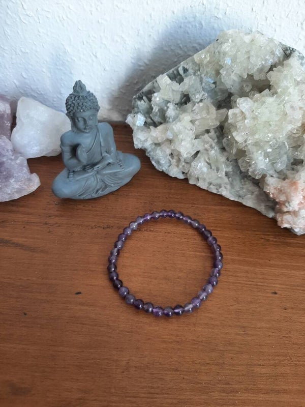 Kinder armbandje kralen Amethist