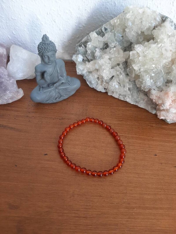 Kinder armbandje kralen Carneool