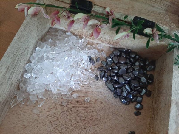 Hematiet en Bergkristal Oplaad/Ontlaad mix