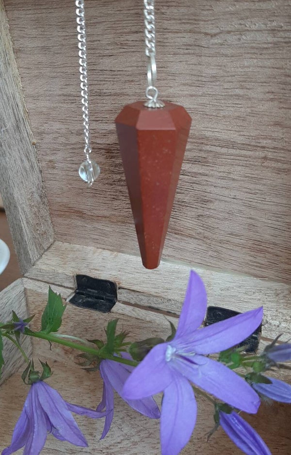 Jaspis Rood Pendel Facet