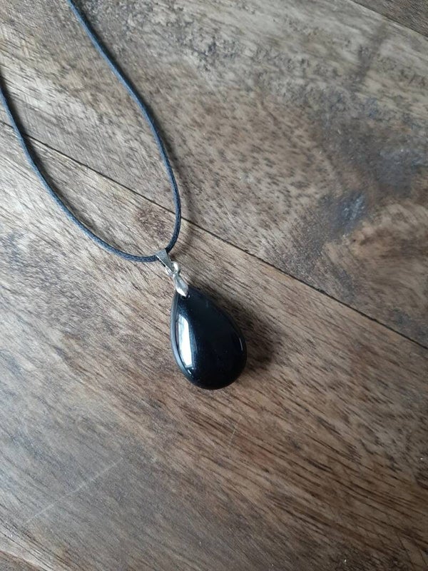 Obsidiaan Zwart Druppel Hanger