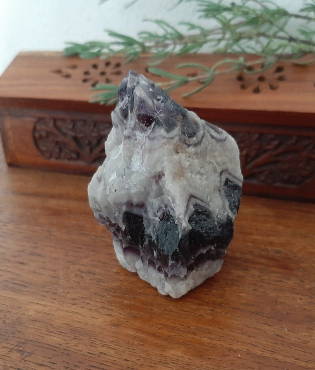 Chevron Amethist Ruw (Amethistkwarts) Uniek nr. 1