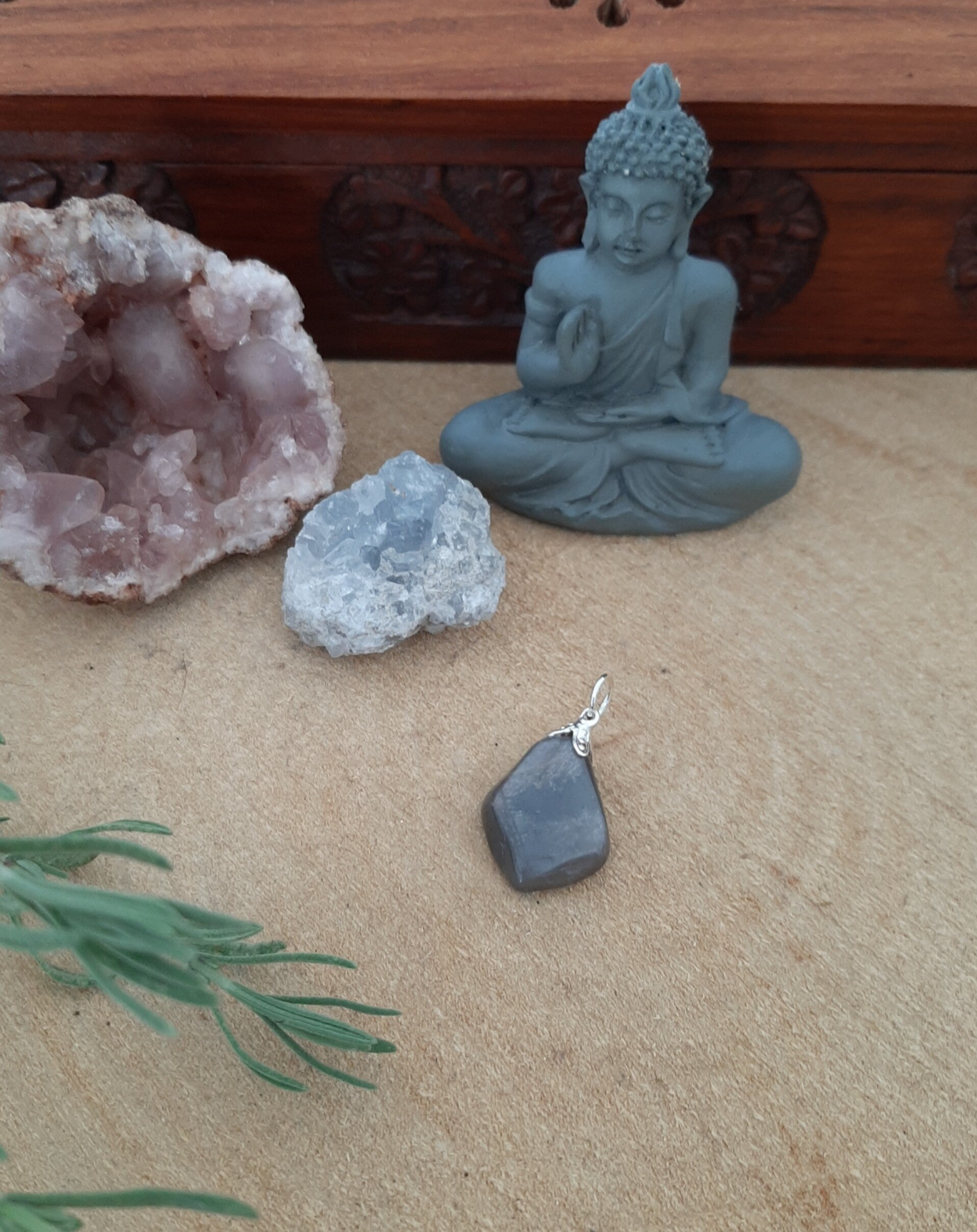 Maansteen Grijs Hanger