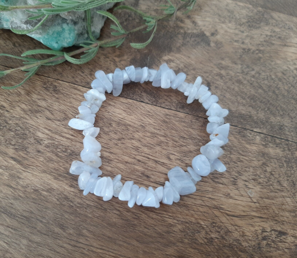 Chalcedoon Blauw Splitarmband