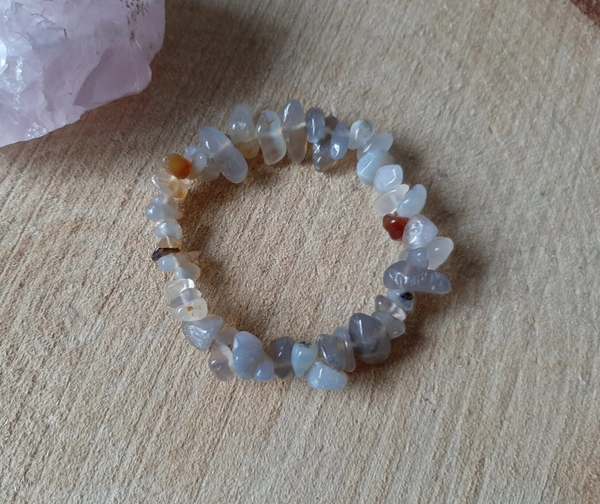 Agaat Natuur Splitarmband