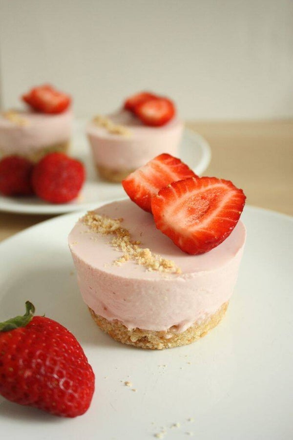 Mini cheesecake vanille et fraise (9 unités)