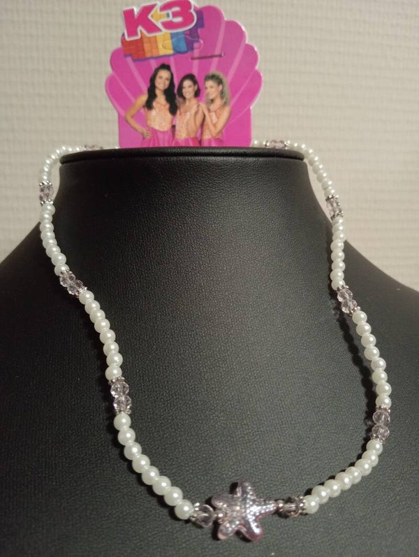 K3 Ketting wit met ster
