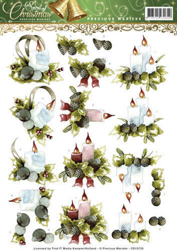 3D Knipvel - Precious Marieke - Spirit of Christmas - Kerstlandschap