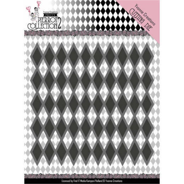 Dies - Yvonne Creations- Pretty Pierrot 2 - Diamond Pattern  Yvonne Creations 