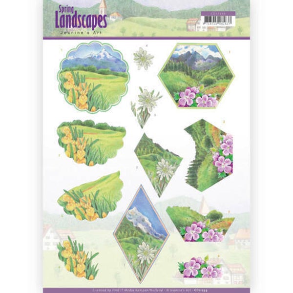 3D knipvel - Jeanine's Art - Spring Landscapes - Sunset 