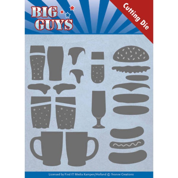 Dies - Yvonne Creations - Big Guys - Fast food 