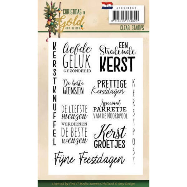 Clear Stamps - Amy Design - Christmas in Gold - Text NL