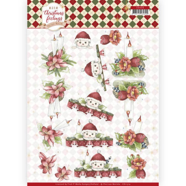3D Knipvel - Precious Marieke - Warm Christmas Feelings - Christmas Candles 