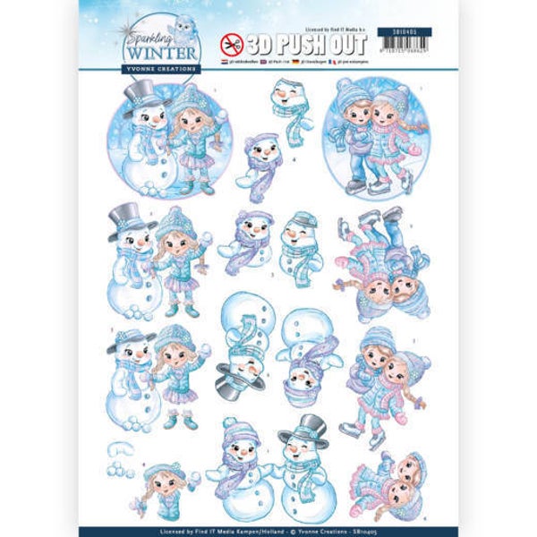3D Pushout - Yvonne Creations - Sparkling Winter - Winterfun 