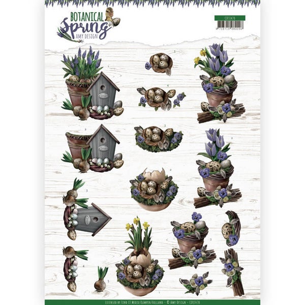 3D cutting sheet - Amy Design - Botanical Spring - Spring Arrangement 