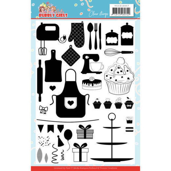 Clear Stamps - Yvonne Creations - Bubbly Girls - Party