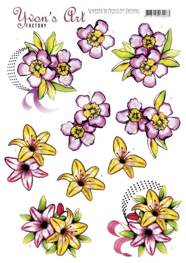 3D Cutting Sheet - Yvon's Art - Mothers Day 