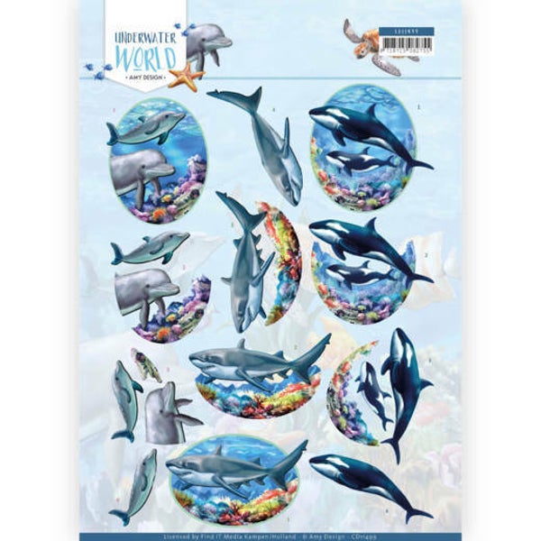 3D Cutting Sheet - Amy Design - Underwater World - Big Ocean 