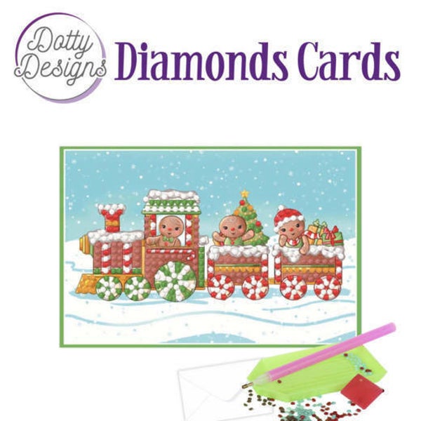 Dotty Designs Diamonds Cards - Christmas Train DDDC1009