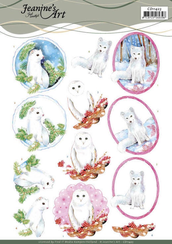3D Cutting Sheet - Jeanine's Art - Winter Animals