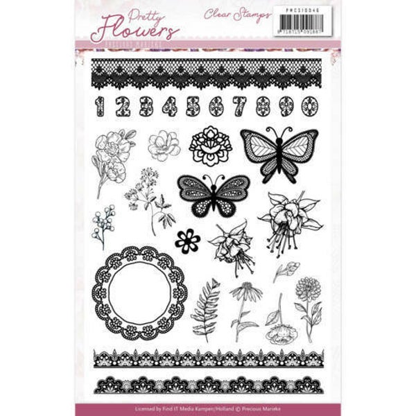 Clear Stamps - Precious Marieke - Pretty Flowers