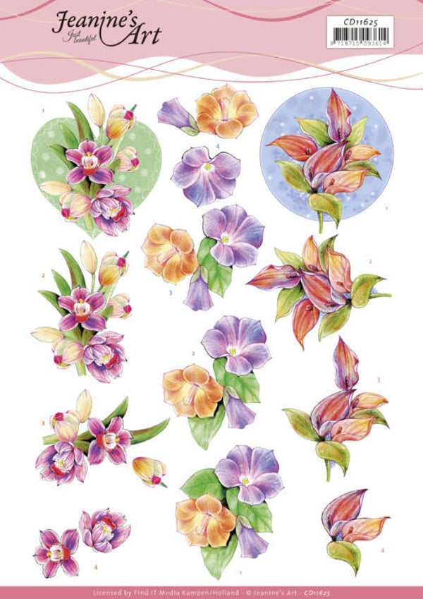 3D Cutting Sheet - Jeanine's Art - Orchid