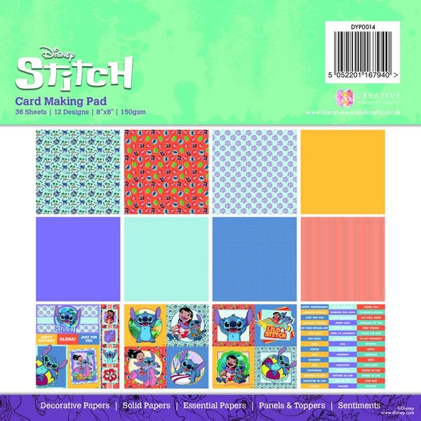 Lilo and Stitch - Card Making 8x8 Pad Paper Boutique