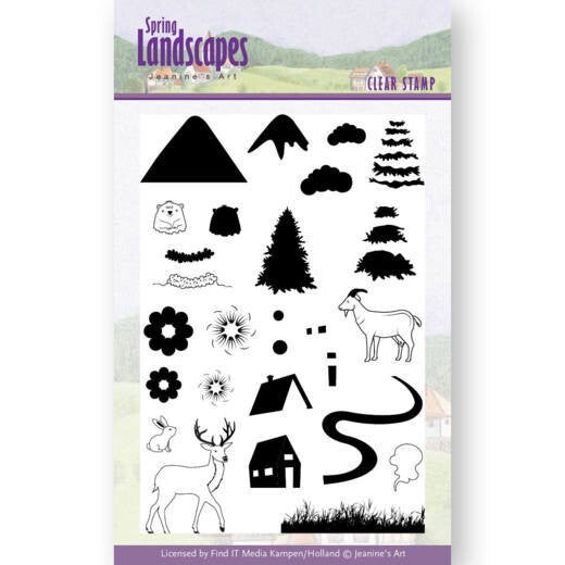 Clear Stamps - Jeanines Art- Spring Landscapes Mountains 