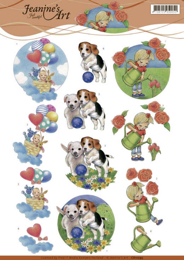 3D cutting sheet - Jeanine's Art - Kids 