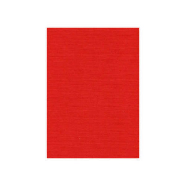 Linnenkarton - Vierkant - Kerstrood Card Deco