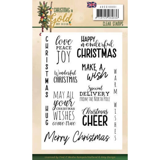 Clear Stamps - Amy Design - Christmas in Gold - Text EN 