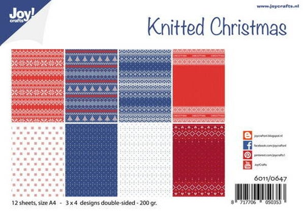 Joy! papierset Gebreide kerst