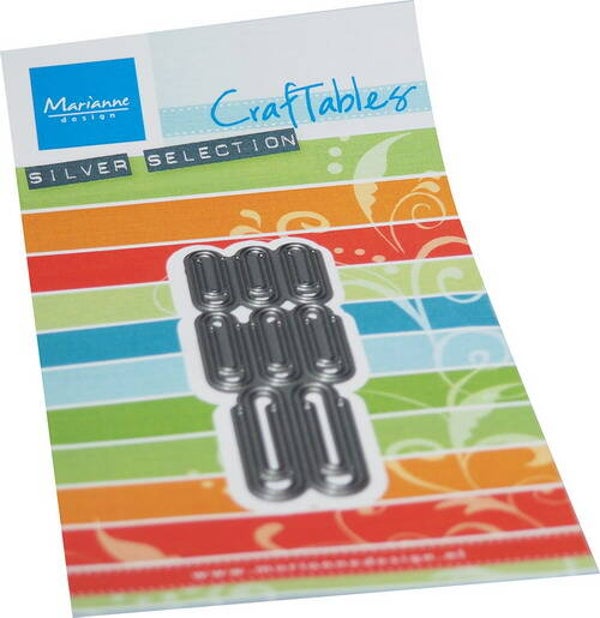 Craftables stencil Punch die paperclips