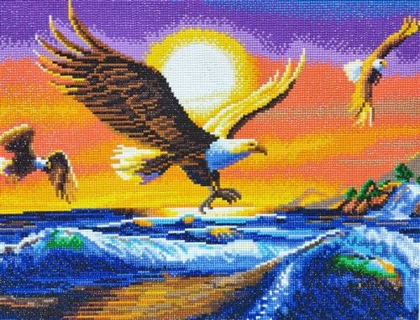 Crystal Art Kit ® Sunset Eagle 40x50 cm (full)