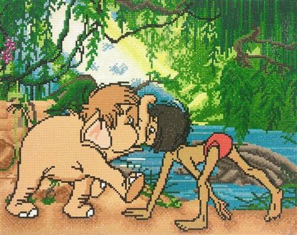 Crystal Art Kit ® Jungle Book Friends (40x50 cm/full)