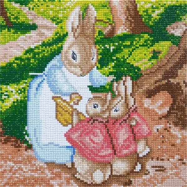 Crystal Art Kit ® The Flopsy Bunnies (30x30 cm) CAK-PRBT32M