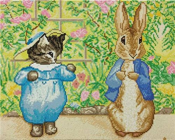 Crystal Art Kit ® Peter Rabbit and Tom Kitten (40x50cm/full