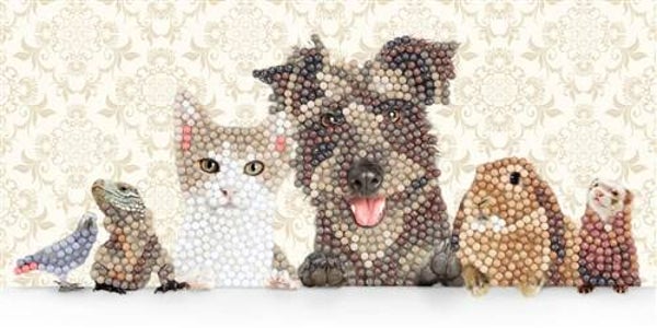 Crystal Art Card® Animal Family  CCK-11X22C6