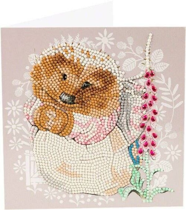 "MRS. TIGGY-WINKLE" KRISTALLEN KUNSTKAART 18X18CM