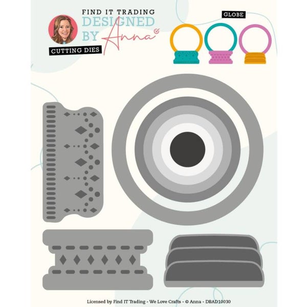 Designed by Anna - Mix and Match Cutting Dies - Globe