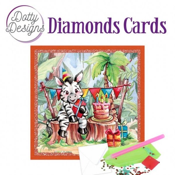 Dotty Designs Diamond Cards - Zebra Party