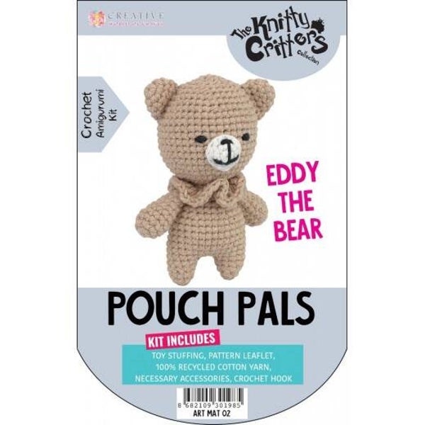 Knitty Critters Pouch Pals - Eddy The Bear