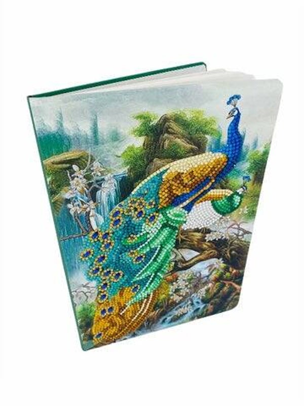 CANJ-17: "Peacock Waterfall" Crystal Art Notebook